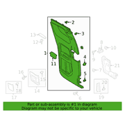 Door Interior Trim Panel - Right, Rear