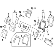 Seat Back Cushion Cover - Right, Front