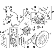 A threaded rod with drive head (such as hex Disc Brake Caliper Bolt - M10 X 90MM, Rear 3.5L
