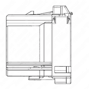 Receptacle Pin Housing / Slate Gray, 12-Pin, OM904