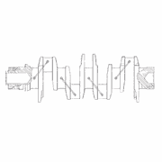 Crankshaft, 160 mm Stroke, for S50 8.5L DDEC III