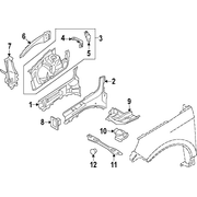 Fender Apron Bracket Mounting Plate - Right, Front