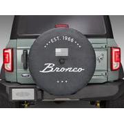 Bronco 66, Opaque White Ink Spare 35 inch Tire Cover