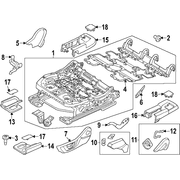 Lever cover Seat Height Adjuster Handle <br>A that fits over the Adjustment - Left, Front