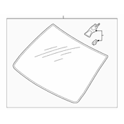 LINCOLN Windshield Glass WindSCREEN Spacer <br>A for a vehicle