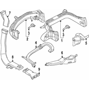 Instrument Panel Air Duct <br>HVAC Distribution Ducts located under the dashboard Conditioner Defroster
