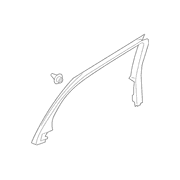 Door Window Molding Child Safety Lock Decal - Right, Rear