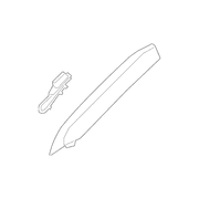 Body A-Pillar Trim Panel Windshield molding - Right (Platinum)