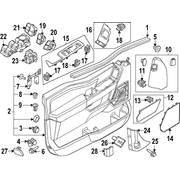 Door Interior Trim Panel - Left, Front