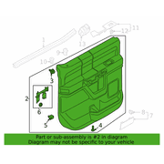 Door Interior Trim Panel - Right, Rear, Upper