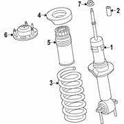 Strut Shock Absorber Suspension <br>Cartridge and Base of the Standard - Left, Right, Front
