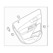 Door Interior Trim Panel - Left, Rear (SEL)