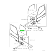 RUNCHANNEL,FR DOOR WINDOW GLASS,RH 1