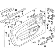 Door Interior Trim Panel Blk onyx Level 1 - Left, Front, Inner