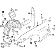 Shield Fender Liner Splash <br>Fender Ft Guard Panel Extension 5.0 liter (GT)