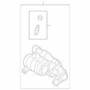 Disc Brake Caliper Attachment Kit - Right, Rear