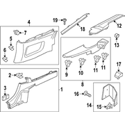 Interior Quarter Panel Trim Access Cover Convertible <br>A removable mounted to the