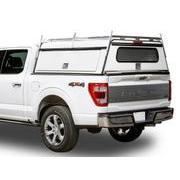 F-150 2021-2024 Leer Group Oxford White Cab High Commercial Bed Cap with Roof Rack for 8.0 Bed - NON-RETURNABLE