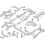 Frame Crossmember Nut Retainer - M12, Front