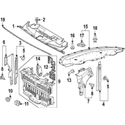 Deflector Air <br>Radiator Support Duct End cap deflect Grille Guide shield Panel Radiator