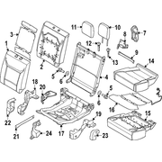 Seat Back Cushion Crew Cab with Armrest Pad <br>A used on the of a vehicles