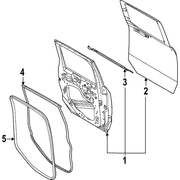 Door Seal Weatherstrip - Left, Right, Rear