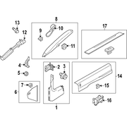Body A-Pillar Trim Panel Pillar Windshield MOULDING <br>Decorative mounted to A of the vehicle