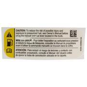 Fuel Information Label Decal - 2.0L