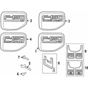 Fender Emblem Name Plate - Right, Center (BEV, XLT)