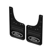 F-150 Lightning 2022-2024 Gatorback Rear Pair Splash Guards with Black Ford Oval on Black