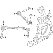 Knuckle <br>Steering Wheel Spindle Steering - Left, Front