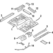 Drive Motor Battery Pack Bracket Tray Brace - Right, Front