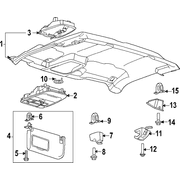 Sun Visor - Right, Driver