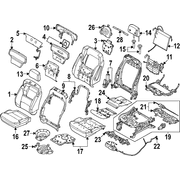 Seat Cushion Foam Power Adjust Pad <br>Foam for Duct Side air bag - Front