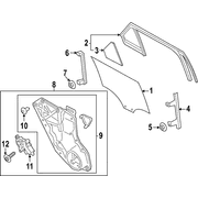 Window Regulator Guide Retainer - Right, Rear