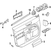 Panel Door Trim - Left, Front, Lower (LARIAT, XLT)