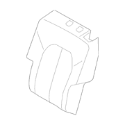 Seat Back Cushion Cover CAPTAINS CHAIRS Perforated - Right, Rear