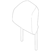 Cloth Headrest Pad Cover <br>Headrest part of the Seat and guide - Left, Right, Front (MT)