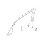Door Window Molding Decal - Left, Rear