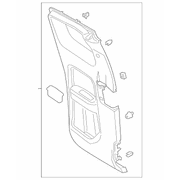 Door Interior Trim Panel - Left, Rear