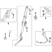 Seat Belt Retractor Pretensioner - Right, Front