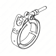 Exhaust Clamp V-Band - ATD, S60 14L EPA07