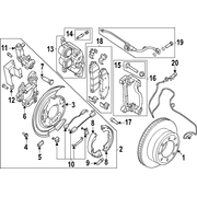 Parking Brake Anchor Block Support Plate Dual wheel - Right, Rear