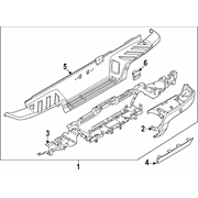 Bumper Step Pad Cover <br>Step on truck Top Trim - Rear, Lower