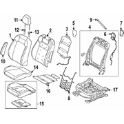 Cloth/ trim Headrest Pad Cover <br>Headrest part of the Seat and guide (COUPE, GT)