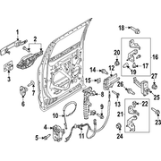 Exterior Door Handle Base Crew Cab From 04/10/23 - Left, Rear