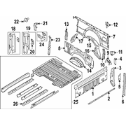 Latch Striker Plate Tailgate Hinge Bracket - Left