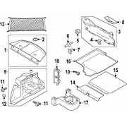 Trunk Trim Panel Carpet <br>Trim used in the Quarter /LUGG COM PanE Corner side