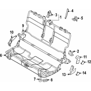 Frame Seat Spring <br>Seat base and CUS Cushion - Right, Rear