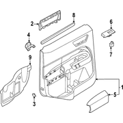 Door Window Switch Bezel Cover - Left, Rear